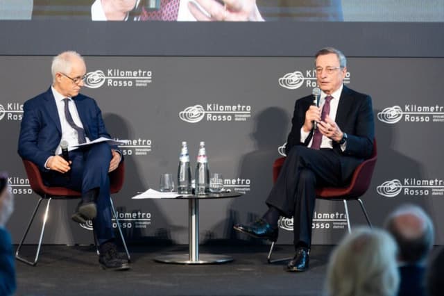 Mario Draghi al Kilometro Rosso: "Per accelerare l’innovazione tecnologica in Ue servono 800 miliardi annui"
